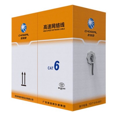 秋叶原QF7705六类非屏灰色网线