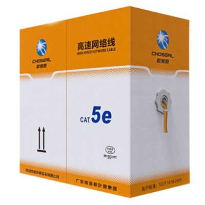 秋叶原QF7705六类非屏橙色网线