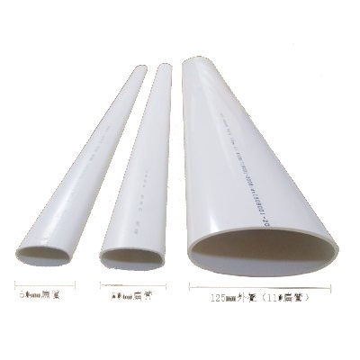 （DN50）排水扁管（PVC-U）白色